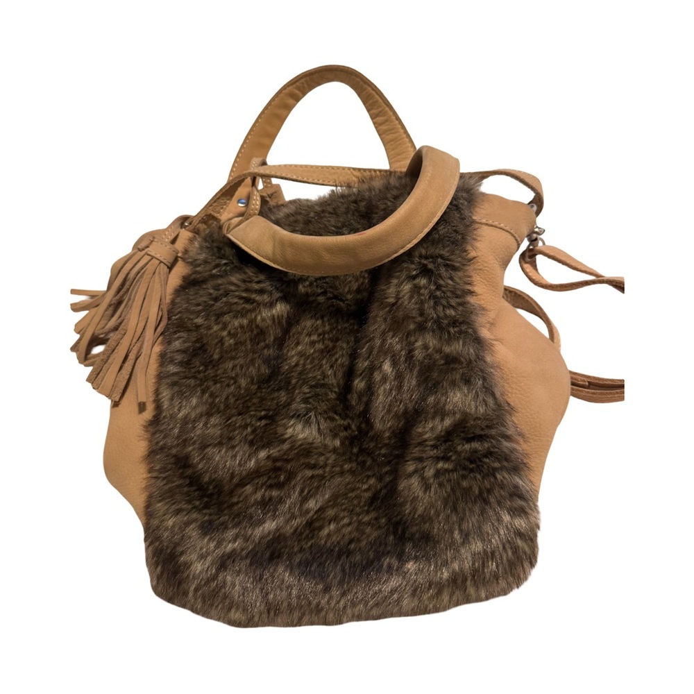Miss Albright fur leather bag